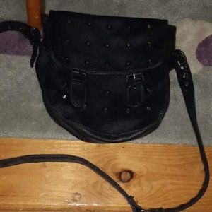 studded black crossbody purse